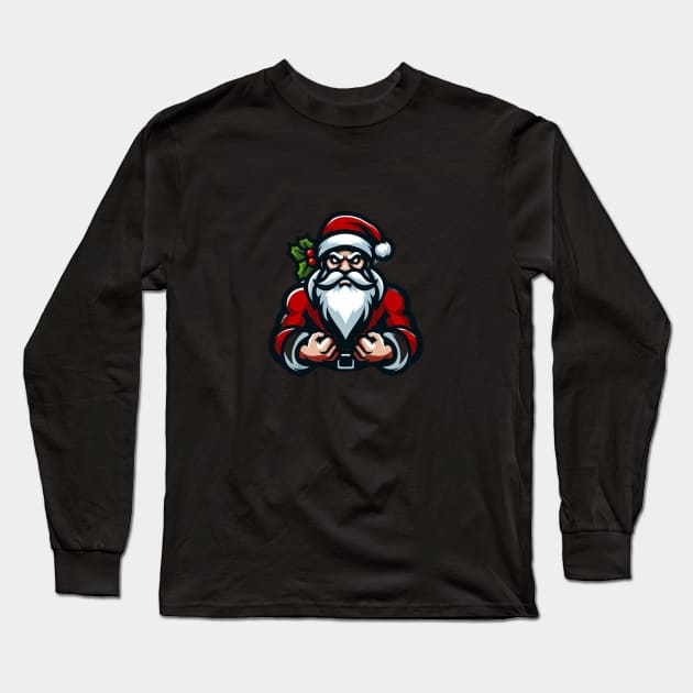 Buff Santa Long Sleeve T-Shirt by Boothy 